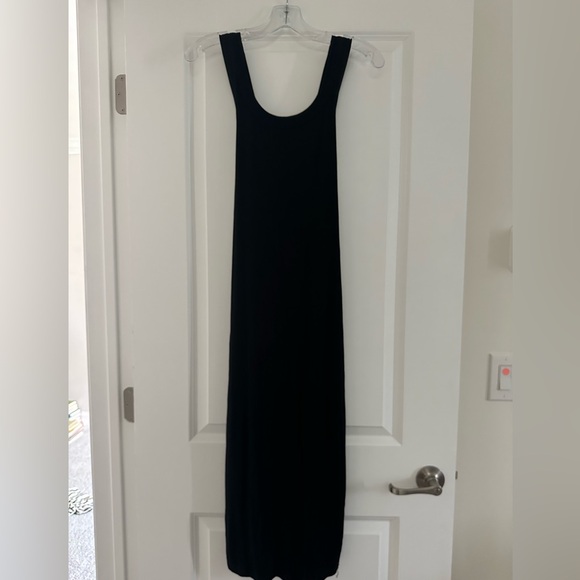 strapless open back dress Silk Rib Maxi Dress